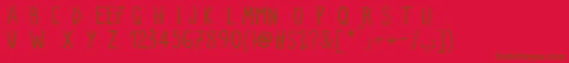 VerySimpleChalk Font – Brown Fonts on Red Background