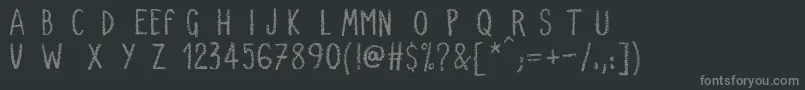 Шрифт VerySimpleChalk – серые шрифты на чёрном фоне