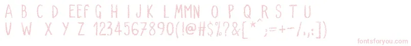 VerySimpleChalk Font – Pink Fonts on White Background