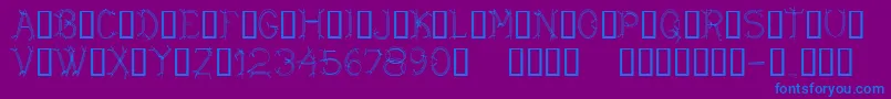 CfdwarfRegular Font – Blue Fonts on Purple Background