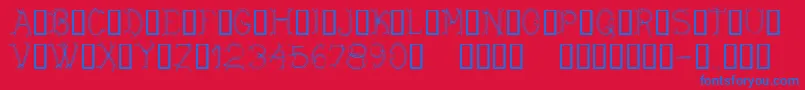 CfdwarfRegular Font – Blue Fonts on Red Background