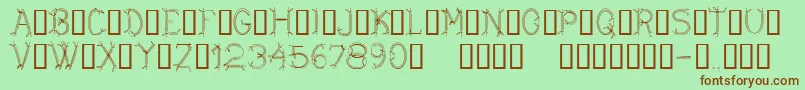 CfdwarfRegular Font – Brown Fonts on Green Background