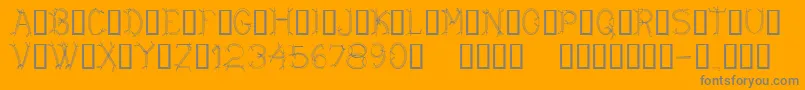 CfdwarfRegular Font – Gray Fonts on Orange Background