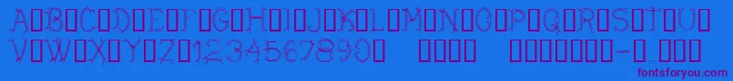 CfdwarfRegular Font – Purple Fonts on Blue Background