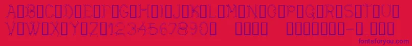 CfdwarfRegular Font – Purple Fonts on Red Background