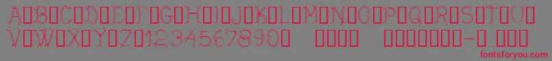 フォントCfdwarfRegular – 赤い文字の灰色の背景