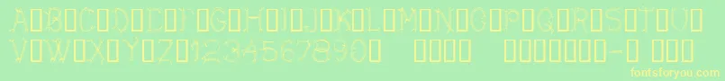 Czcionka CfdwarfRegular – żółte czcionki na zielonym tle