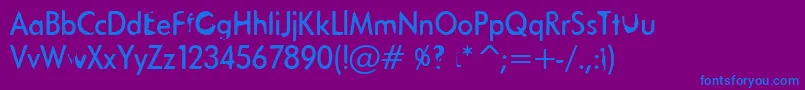 Tanklason-fontti – siniset fontit violetilla taustalla