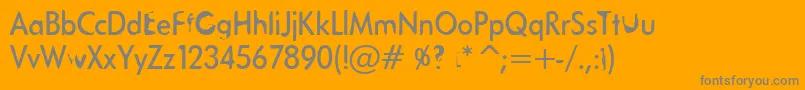 Tanklason Font – Gray Fonts on Orange Background