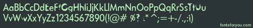 Tanklason-fontti – vihreät fontit mustalla taustalla