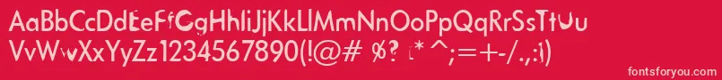 Tanklason Font – Pink Fonts on Red Background