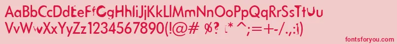 Tanklason Font – Red Fonts on Pink Background