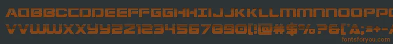Шрифт Stardusterhalf – коричневые шрифты на чёрном фоне