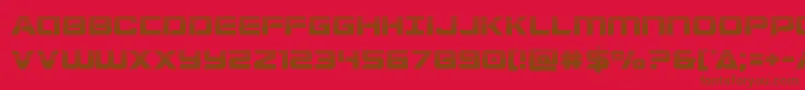 Stardusterhalf Font – Brown Fonts on Red Background