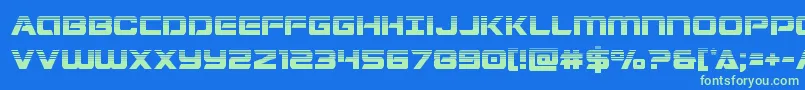 Stardusterhalf Font – Green Fonts on Blue Background