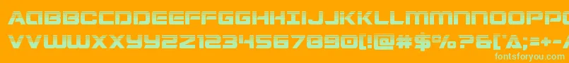 Stardusterhalf Font – Green Fonts on Orange Background