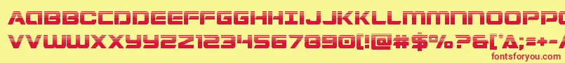 Stardusterhalf Font – Red Fonts on Yellow Background