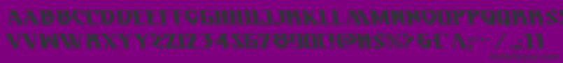 フォントEternalknightleft – 紫の背景に黒い文字