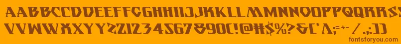 Eternalknightleft Font – Brown Fonts on Orange Background