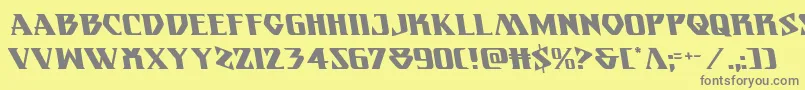 Eternalknightleft Font – Gray Fonts on Yellow Background