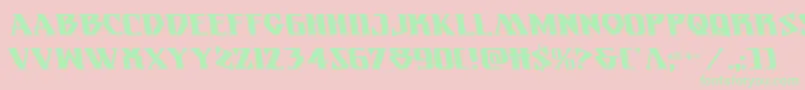 Eternalknightleft Font – Green Fonts on Pink Background