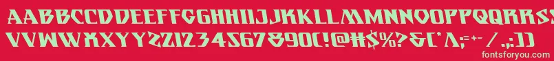 Eternalknightleft Font – Green Fonts on Red Background