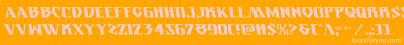 Eternalknightleft Font – Pink Fonts on Orange Background