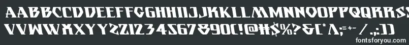 フォントEternalknightleft – 黒い背景に白い文字