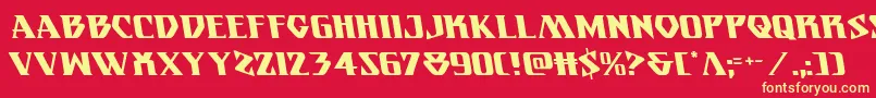 Eternalknightleft Font – Yellow Fonts on Red Background