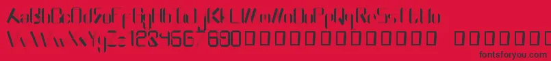 RodriguezGeometricPaper Font – Black Fonts on Red Background