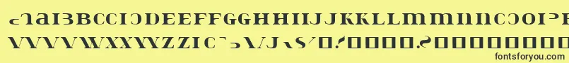 Czcionka Konstatastencil – czarne czcionki na żółtym tle