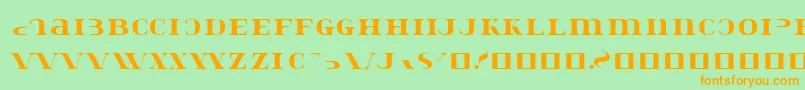 Konstatastencil Font – Orange Fonts on Green Background