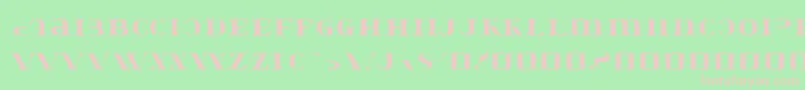 Konstatastencil Font – Pink Fonts on Green Background