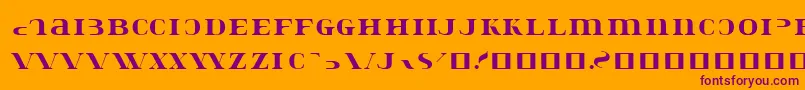 Konstatastencil Font – Purple Fonts on Orange Background