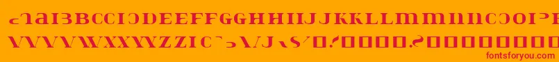 Konstatastencil Font – Red Fonts on Orange Background