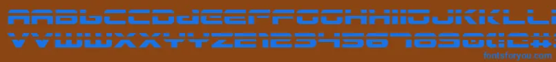 Gunship Laser Font – Blue Fonts on Brown Background