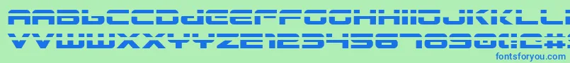 Gunship Laser Font – Blue Fonts on Green Background