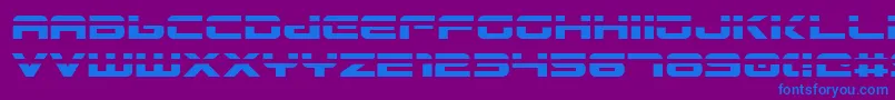 Gunship Laser Font – Blue Fonts on Purple Background