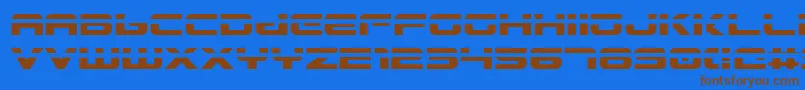 Шрифт Gunship Laser – коричневые шрифты на синем фоне