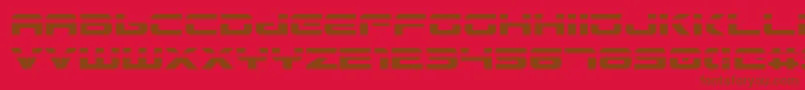 Czcionka Gunship Laser – brązowe czcionki na czerwonym tle