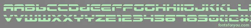 Gunship Laser Font – Green Fonts on Gray Background