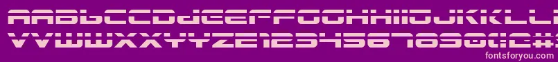 Gunship Laser-fontti – vaaleanpunaiset fontit violetilla taustalla