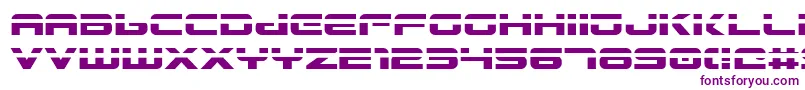 Шрифт Gunship Laser – фиолетовые шрифты на белом фоне
