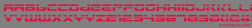 フォントGunship Laser – 赤い文字の灰色の背景
