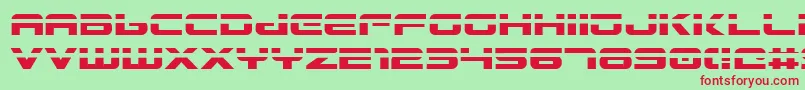 Gunship Laser Font – Red Fonts on Green Background