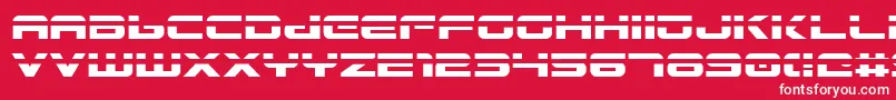 Gunship Laser-fontti – valkoiset fontit punaisella taustalla