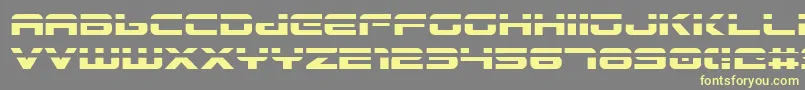Gunship Laser Font – Yellow Fonts on Gray Background