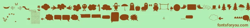 Albusfriends Font – Brown Fonts on Green Background