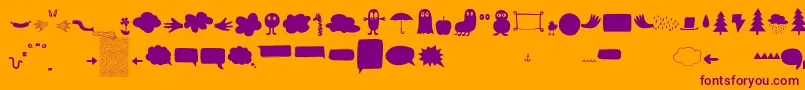 Albusfriends Font – Purple Fonts on Orange Background