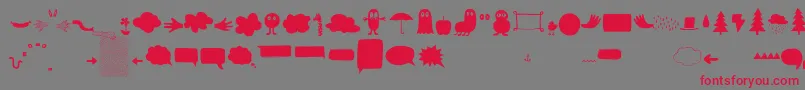 Albusfriends Font – Red Fonts on Gray Background